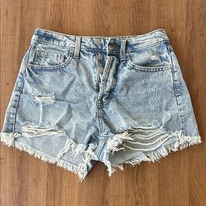Wild Fable Frayed Light Blue Jean Shorts